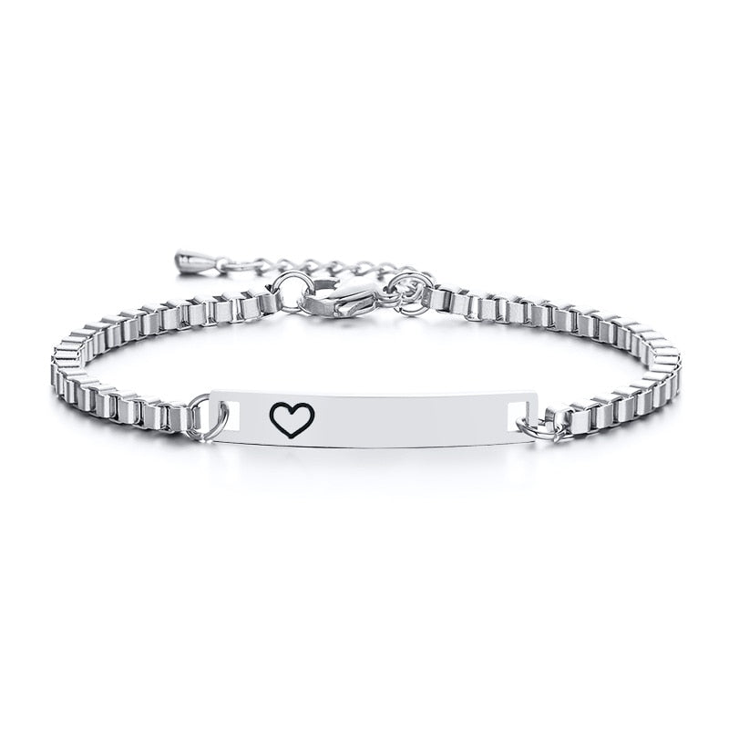 Personalized Stainless Steel Baby Bangle Bracelet - Walter Drake