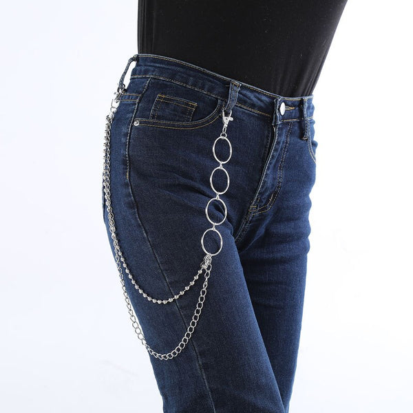 Punk Keys Chain For Pants Women Men Cross Keychain Clip On Chains Pants  Belts Punk Jeans Rock Hip Hop Jewelry