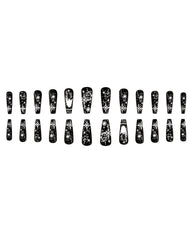 Aveuri-Black Friday Cyber ??Monday Christmas gifts24pcs Christmas Reindeer Snowflake Design Matte Press on Coffin False Nails Set