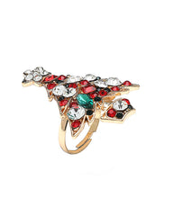 Aveuri-Black Friday Cyber ??Monday Christmas gifts1pc Christmas Tree Shaped Rhinestone Ring