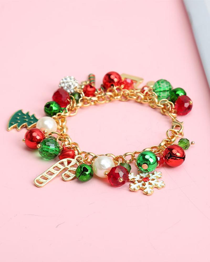 Aveuri-Black Friday Cyber ??Monday Christmas gifts1pc Christmas Tree Jingle Bell Snowflakes Chain Bracelet