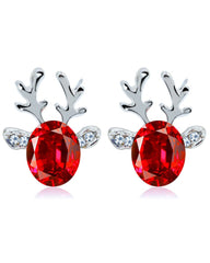 Aveuri-Black Friday Cyber ??Monday Christmas gifts1Pair Christmas Reindeer Shaped Gem Stone Earrings