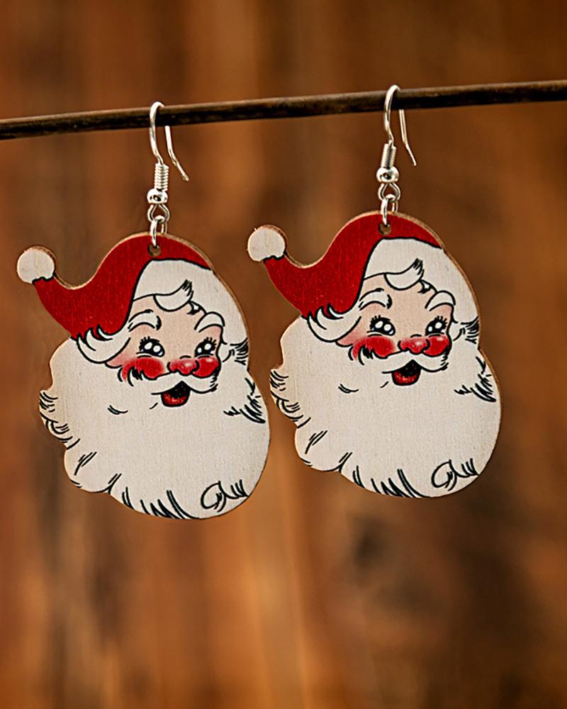 Aveuri-Black Friday Cyber ??Monday Christmas gifts1Pair Christmas Santa Claus Shaped Hook Dangle Earrings