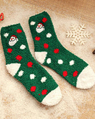 Aveuri-Black Friday Cyber ??Monday Christmas gifts6Pairs Christmas Cartoon Graphic Fuzzy Thermal Socks Set