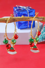 Aveuri-Black Friday Cyber ??Monday Christmas Gold Christmas Tree Bell Plate Alloy Hook Earrings