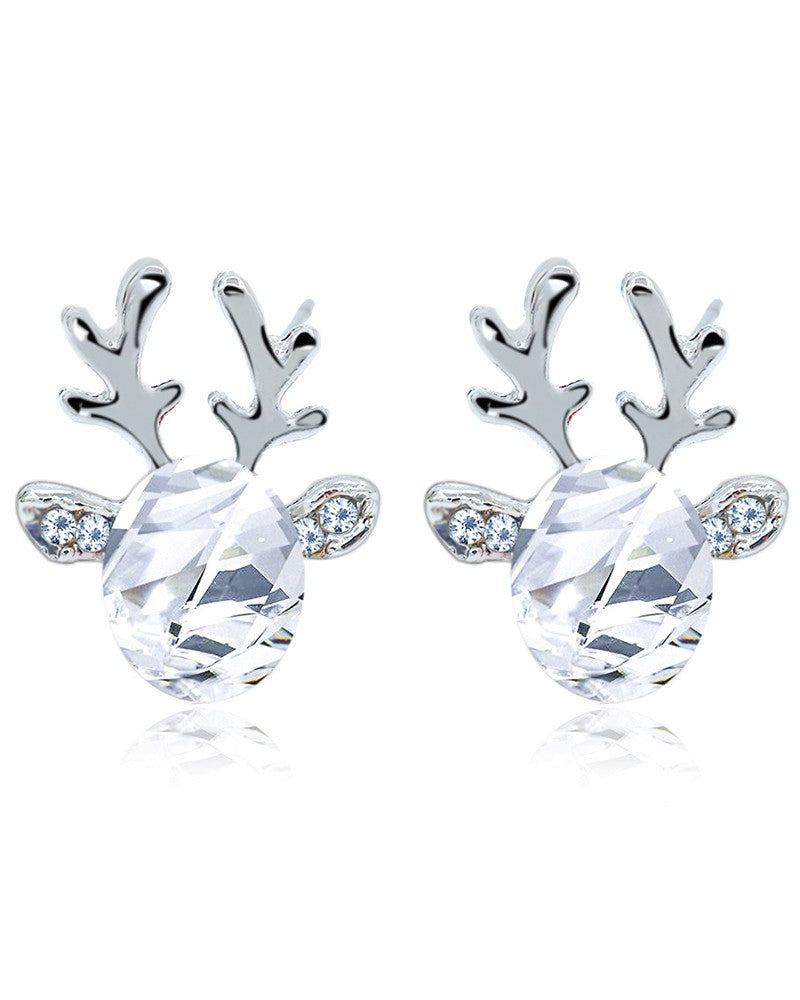 Aveuri-Black Friday Cyber ??Monday Christmas gifts1Pair Christmas Reindeer Shaped Gem Stone Earrings