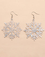 Aveuri-Black Friday Cyber ??Monday Christmas 1Pair Christmas Snowflake Shaped Drop Earrings