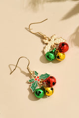 Aveuri-Black Friday Cyber ??Monday Christmas Gold Plated Christmas Jingle Bell Hook Earrings