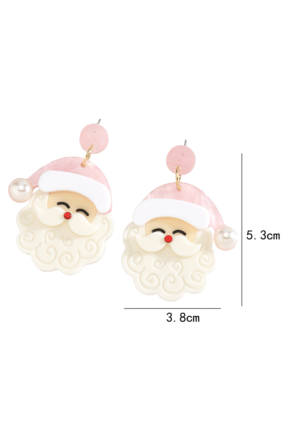 Aveuri-Black Friday Cyber ??Monday Christmas White Bright Pearl Decor Cute Father Christmas Earrings