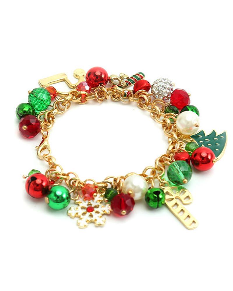 Aveuri-Black Friday Cyber ??Monday Christmas gifts1pc Christmas Tree Jingle Bell Snowflakes Chain Bracelet