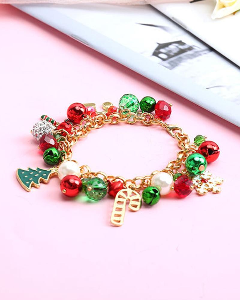 Aveuri-Black Friday Cyber ??Monday Christmas gifts1pc Christmas Tree Jingle Bell Snowflakes Chain Bracelet