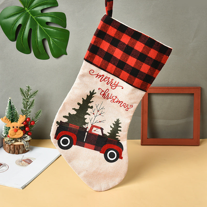 Black Friday Cyber ​​Monday Christmas Christmas Socks Candy Socks Christmas Tree Pendant Gift Bag for the Elderly Christmas Decoration Supplies