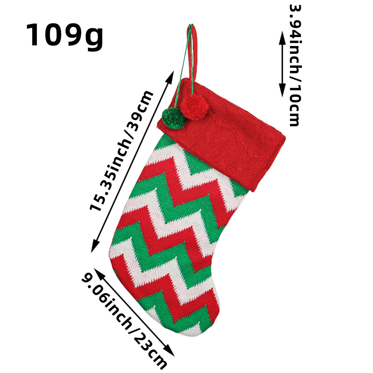 Black Friday Cyber ​​Monday Christmas Decorations Wool Socks Red and White Elk Gift Bag Children Gift Bag Knitted Christmas Socks