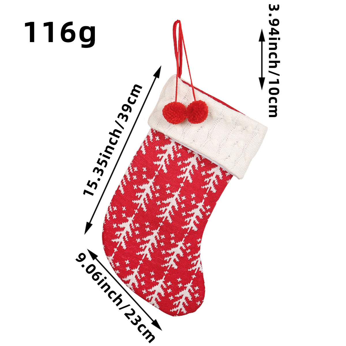 Black Friday Cyber ​​Monday Christmas Decorations Wool Socks Red and White Elk Gift Bag Children Gift Bag Knitted Christmas Socks