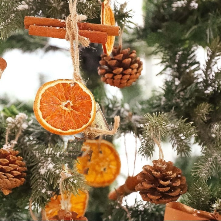 christmas tree aesthetic Christmas decorations Christmas Tree Decoration 24pcs Dried Flower Orange Slice Pine Cone Christmas Pendant DIY Decoration Cyber Monday 2024