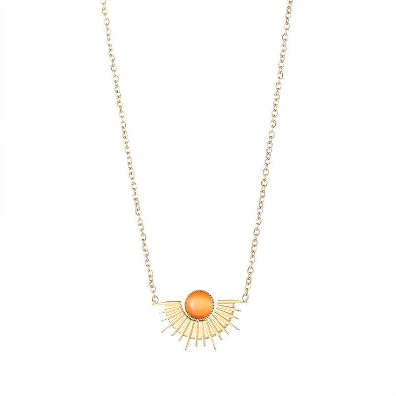 Aveuri-Christmas Thanksgiving Gifts Idea_Natural Stone Sun Flower Necklaces