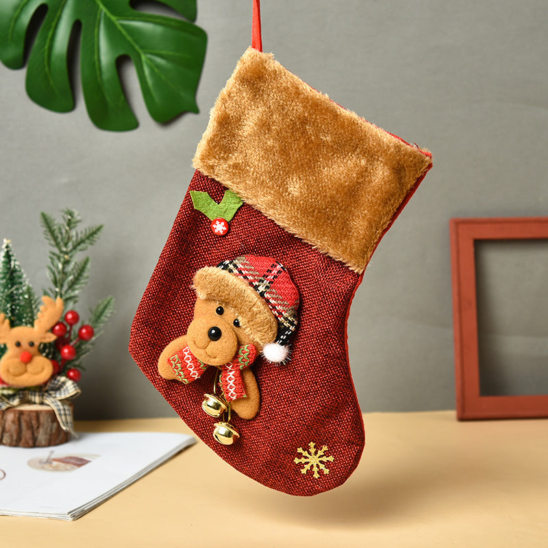 Black Friday Cyber ​​Monday Christmas Christmas Socks Candy Socks Christmas Tree Pendant Gift Bag for the Elderly Christmas Decoration Supplies