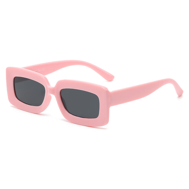 boh Small Square Wide Leg Hot Girl Sunglasses Fashion Women's Sunglasses Personality Retro Jelly Color Glasses