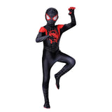 Black Spiderman Costume With Spider Man Mask Spider Man Into The Spider Verse Miles Cosplay Halloween Costume for Kids and Adult