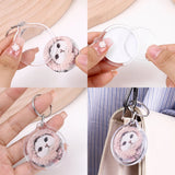 1/10Pcs Blank Acrylic Picture Keychain DIY Clear Insert Photo Split Key Ring Frame Key Chains Couple Anniversary Graduation Gift