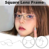 Small Square Alloy Frame Glasses Retro Reading Glasses Anti Blue Light Presbyopic Glasses Women Men Metal Clear Lens Glasses
