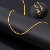 Vintage Gold Color Snake Chain Necklace For Women Fashion Simple Alloy Clavicle Chain Necklace Men Party Jewelry Accessories