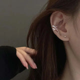 Punk Silver Color Snake Ear Clip Earrings for Women Men Without Piercing Fake Cartilage Ear Cuff Earrings Jewelry 1Pcs