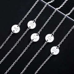 Aveuri Wholesale 925 sterling Silver 25 letter cards Chain Bracelets for Women Fashion wedding Party fine Jewelry Christmas Gifts