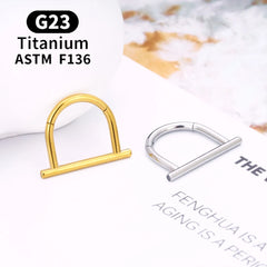 Aveuri-Christmas Thanksgiving Black Friday gifts 1/10PCS G23 Titanium U Shaped Nose Ring Septum Piercing Clicker 16G CZ Ear Tragus Cartilage Helix Conch Earrings Pierc Jewelry