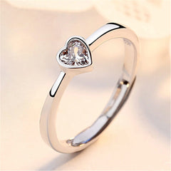 Aveuri-Christmas gifts idea Winter outfits Christmas outfits 2Pcs/sets Zircon Heart Matching Couple Rings Set Forever Endless Love Wedding Ring for Women Men Charm Jewelry