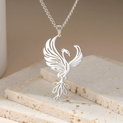 Aveuri Phoenix Pendant Necklace For Women Men Stainless Steel Trendy Vintage 3MM Cross Chain Animal Jewelry Weddings Gifts