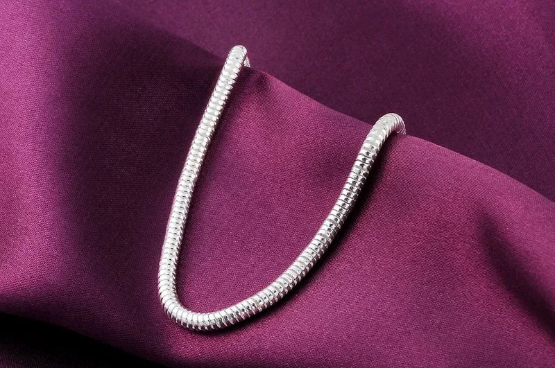 Aveuri Luxury 925 sterling silver 3mm snake bone Bracelets 20cm for woman man jewelry fashion party wedding accessories gifts