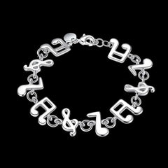 Aveuri Popular brands Pretty Music note 925 sterling silver Bracelets for woman fine Luxury  jewelry Wedding party fashion gifts