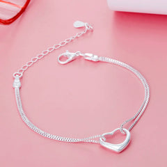 Aveuri Original 925 sterling silver Pretty heart bracelets necklaces for women fashion designer party wedding Jewelry sets holiday gift