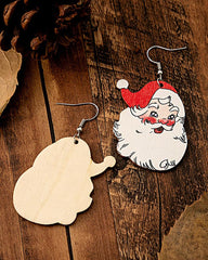 Aveuri-Black Friday Cyber ??Monday Christmas gifts1Pair Christmas Santa Claus Shaped Hook Dangle Earrings