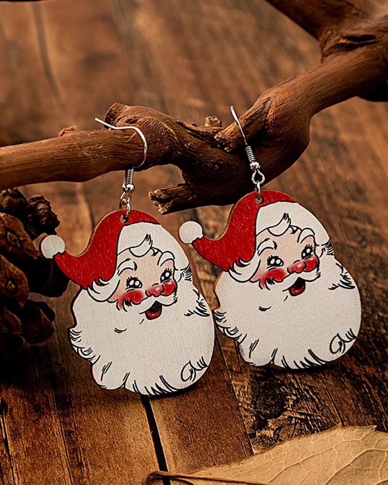 Aveuri-Black Friday Cyber ??Monday Christmas gifts1Pair Christmas Santa Claus Shaped Hook Dangle Earrings