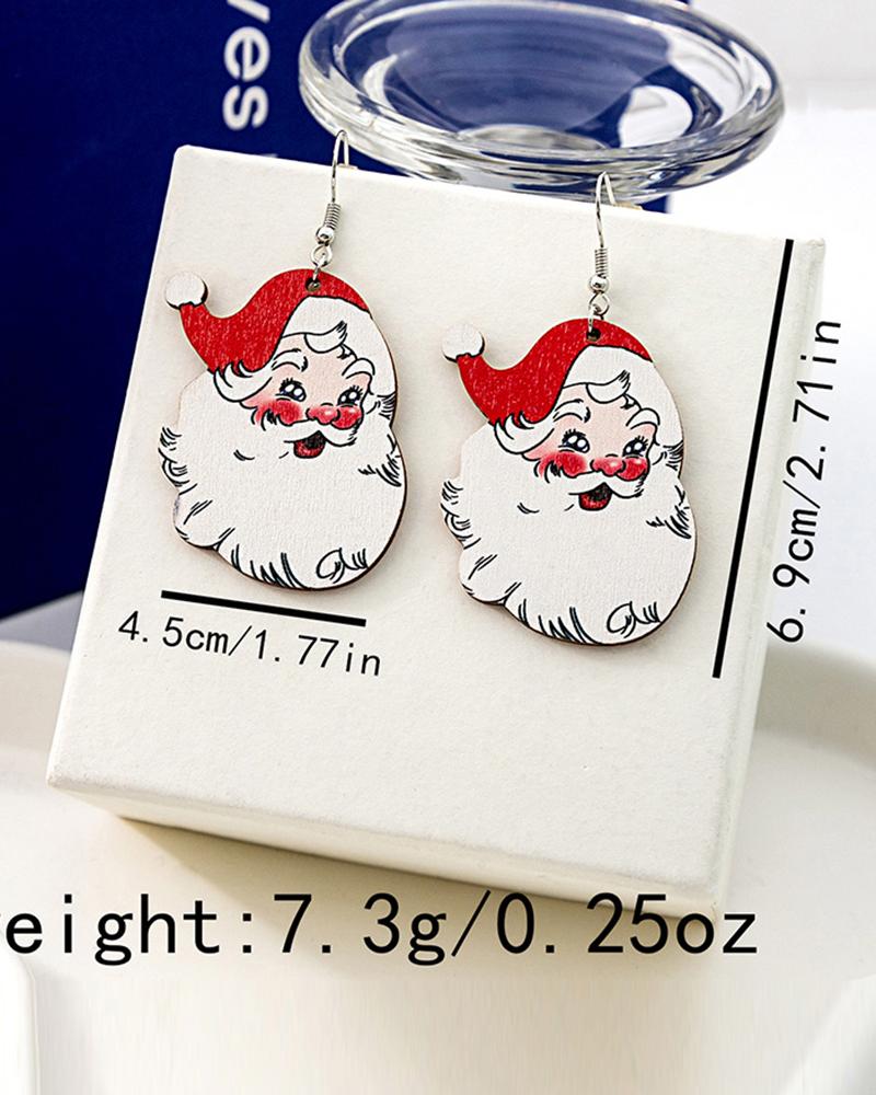 Aveuri-Black Friday Cyber ??Monday Christmas gifts1Pair Christmas Santa Claus Shaped Hook Dangle Earrings