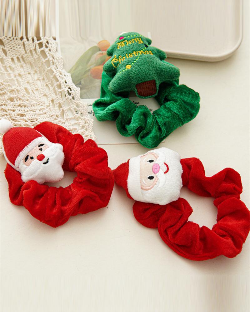 Aveuri-Black Friday Cyber ??Monday Christmas gifts1pc Christmas Tree Santa Claus Decor Scrunchie