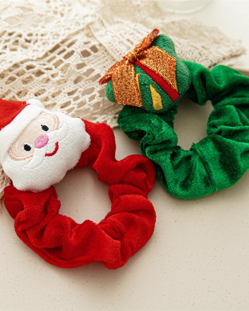 Aveuri-Black Friday Cyber ??Monday Christmas gifts1pc Christmas Tree Santa Claus Decor Scrunchie