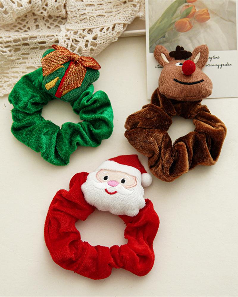 Aveuri-Black Friday Cyber ??Monday Christmas gifts1pc Christmas Tree Santa Claus Decor Scrunchie