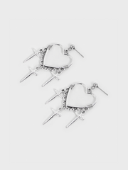 Back To School AveuriPunk Silver Accessory Earrings