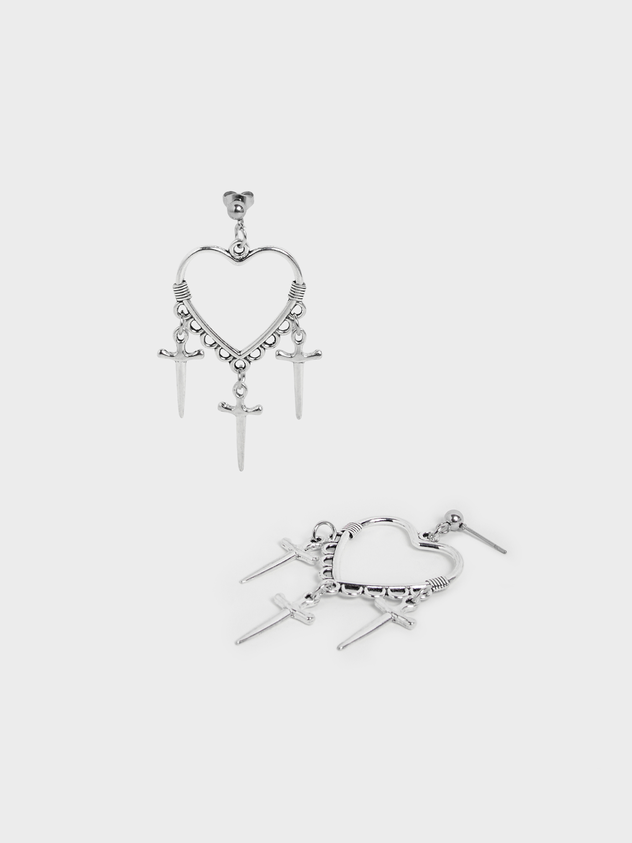 Back To School AveuriPunk Silver Accessory Earrings