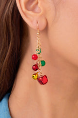 Aveuri-Black Friday Cyber ??Monday Christmas Racing Red Christmas Style Bells Dangle Hook Earrings