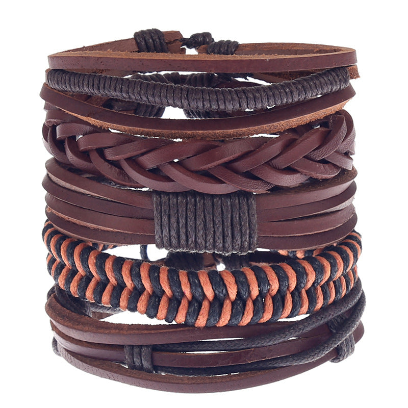 Aveuri - Men's Classic Vintage Handmade Braided Leather Bracelets