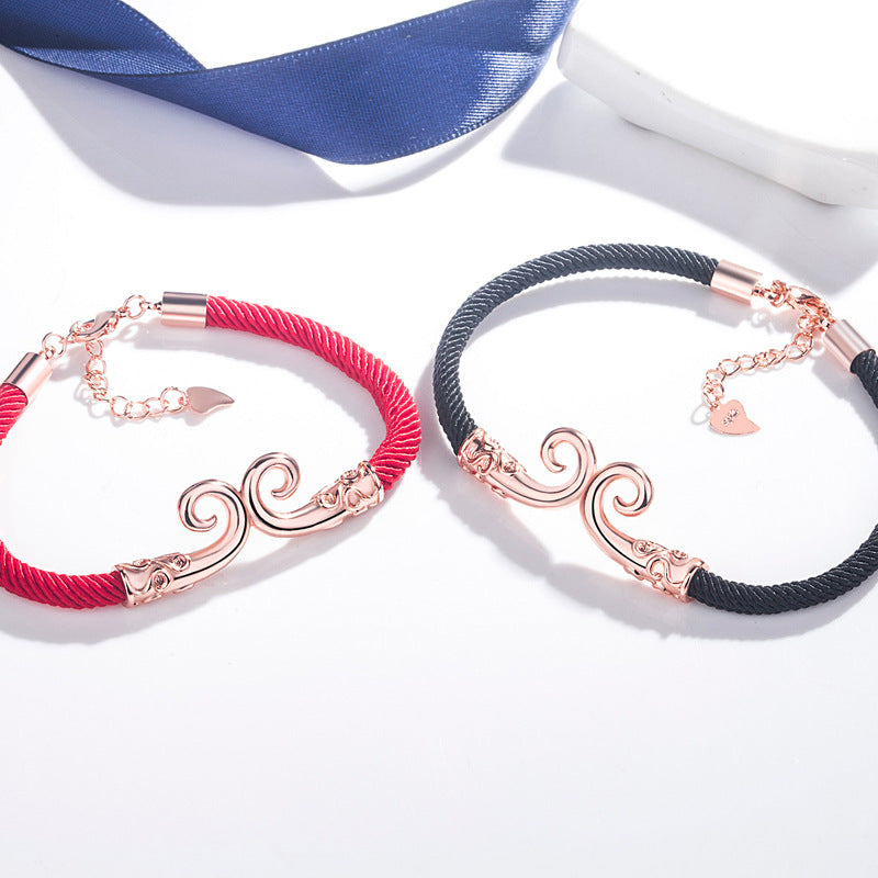 Aveuri - Women's & Men's Golden Hoop Couple Korean Style And Bracelets