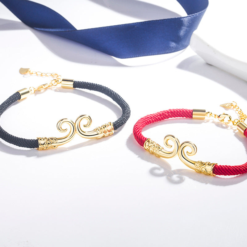 Aveuri - Women's & Men's Golden Hoop Couple Korean Style And Bracelets