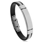 Aveuri - Men's Titanium Steel Stainless Wrist Silicone Bracelets