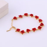Aveuri - Women's Korean Style Simple Gold-plated Jewelry Rose Bracelets