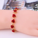 Aveuri - Women's Korean Style Simple Gold-plated Jewelry Rose Bracelets