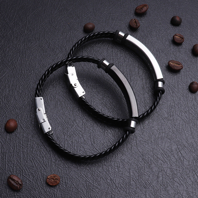Aveuri - Men's Fashion Retro Titanium Steel Couple Gift Bracelets